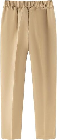 HILEELANG Boys Girls School Uniform Pants Kids Dress Slacks Pants Elastic Classic Trousers 5-16 Years in Saudi Arabia