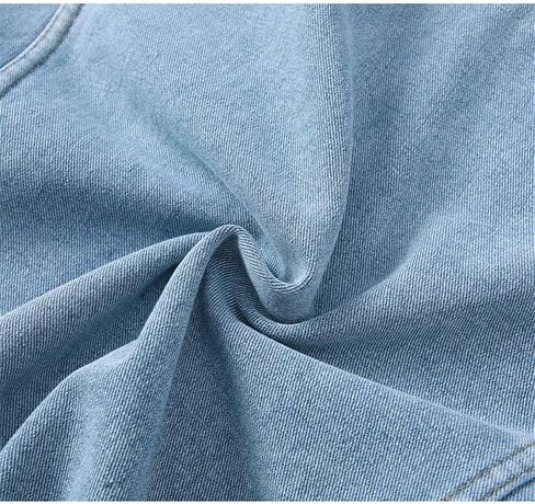 Men's Thick Fleece Warm Denim Jacket Solid Color Casual Loose Oversized Denim Jacket in Saudi Arabia