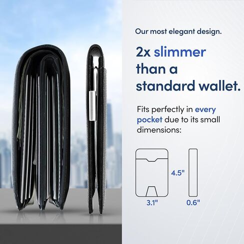 TRAVANDO Mens Slim Wallet with Money Clip AUSTIN RFID Blocking Bifold Credit Card Holder for Men with Gift Box in Saudi Arabia