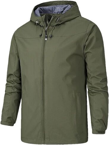 Men's Hooded Minimalist Slim Fit Coat Solid Color Casual Business Outdoor Jacket in Saudi Arabia