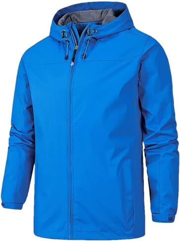 Men's Hooded Minimalist Slim Fit Coat Solid Color Casual Business Outdoor Jacket in Kuwait