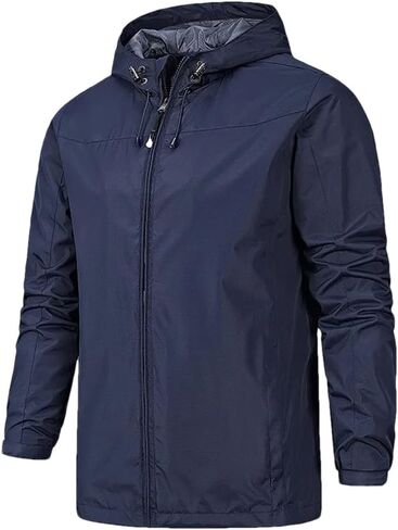 Men's Hooded Minimalist Slim Fit Coat Solid Color Casual Business Outdoor Jacket in Kuwait