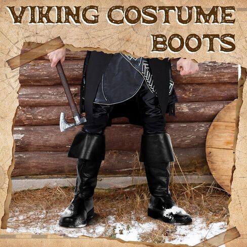 Ramede Medieval Pirate Boots Men Renaissance Boots Halloween Gothic Viking Costume Shoes Footwear for Cosplay in Saudi Arabia