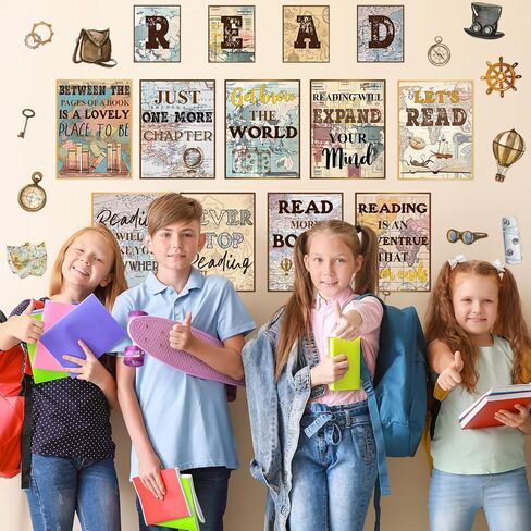 35Pcs Outer Space Reading Classroom Bulletin Board Decorations Motivational Posters Planet Astronaut Rocket Cutouts for School Daycare Library Reading Corner Wall Decor in Saudi Arabia