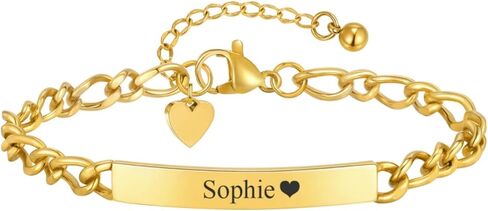 Personalized Matching Bracelet for Couple - Free Engraving Custom Couples Bracelets,Hypoallergenic Adjustable Stainless Steel Long Distance Relationship Jewelry,Promise Bracelet Gifts for Him and Her in Kuwait