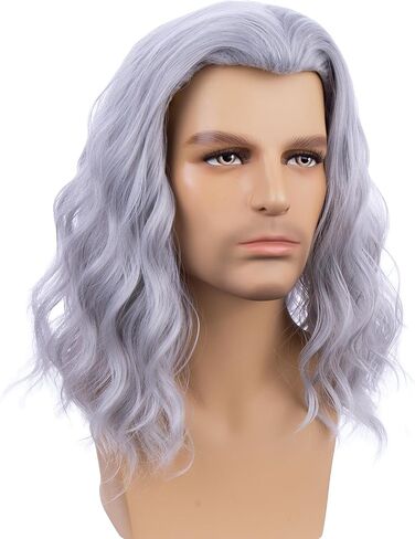 Boys Black Wig Child Long Black Wigs for Boys Kids Curly Wavy Wig Kids Daily Party Halloween Synthetic Wigs in Kuwait