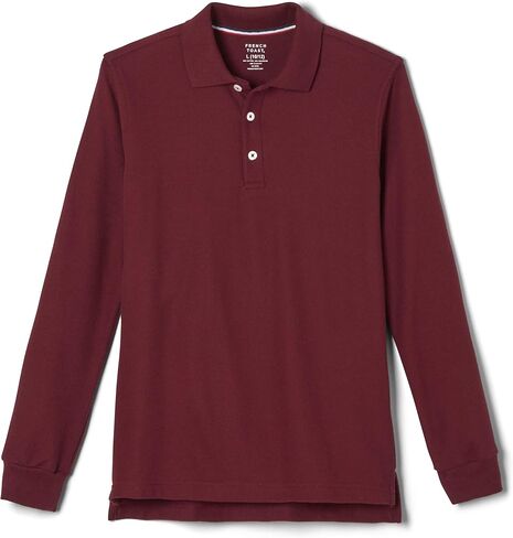 French Toast Pique Polo School Uniform Shirt with Long Sleeves for Boys and Girls in Saudi Arabia