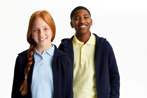 French Toast Pique Polo School Uniform Shirt with Long Sleeves for Boys and Girls in Saudi Arabia