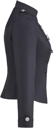 Womens Steampunk Breasted Jacket Military Drummer Parade Jacket Womens Vintage Punk Coats in Kuwait