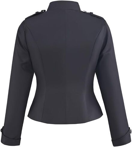 Womens Steampunk Breasted Jacket Military Drummer Parade Jacket Womens Vintage Punk Coats in Kuwait