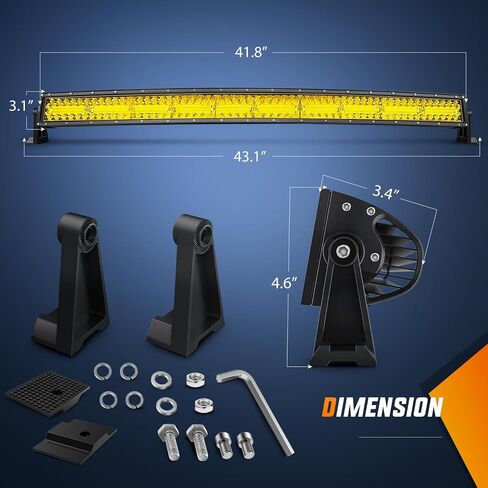 Nilight Marine LED Light Bar Navigation Lights 42 بوصة منحني أبيض بقعة فيضان كومبو بونتون قارب سطح السفينة أضواء قفص الاتهام لصيد الأسماك الليلية T-أعلى ستيرن يخت شاحنات المراكب الشراعية الجرارات، 2 سنة الضمان in Saudi Arabia