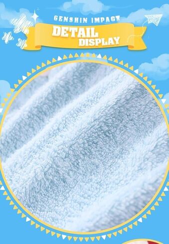 KIRA KIRA Game Genshin Impact Ganyu Cosplay Pajams Ganyu Fleece Blanket Hooded Winter Pajamas (US, Alpha, Small, Regular, Long, Light blue) in Saudi Arabia