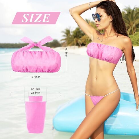 Geyoga 100 PCS مجموعة ملابس داخلية يمكن التخلص منها ، حمالات الصدر والسراويل الداخلية للسبا ، رذاذ الملابس الداخلية بدون حمالات in Kuwait