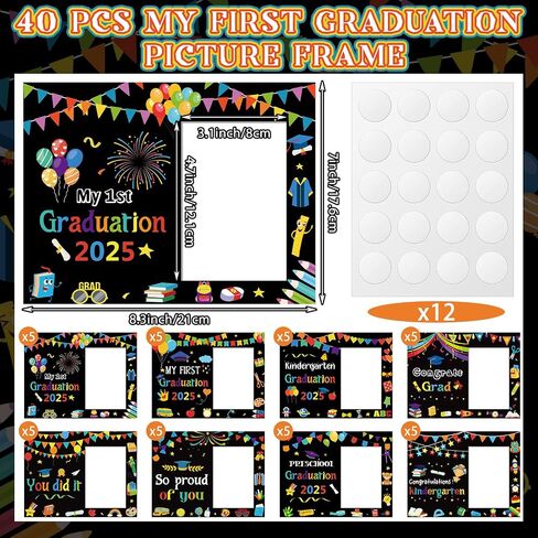 40 Pcs Kindergarten Graduation Picture Frames First Graduation Photo Frame 2024 Pre-k Preschool Graduation Gifts for Kids Children Congrats Grad in Saudi Arabia