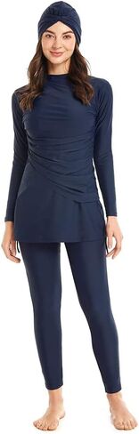 TianMaiGeLun Women Modest Swimwear Muslim Swimming Costume Muslim Swimwear Swimsuits Islamic Plus Size Beachwear for Girls in Saudi Arabia