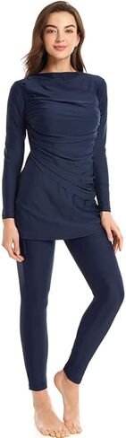 TianMaiGeLun Women Modest Swimwear Muslim Swimming Costume Muslim Swimwear Swimsuits Islamic Plus Size Beachwear for Girls in Saudi Arabia