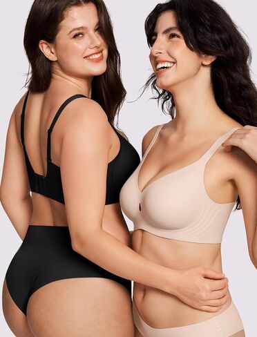 حمالات اللاسلكية للنساء بدون سلك غير سلس ، تغطية كاملة تغطية داعمة براليتات كل يوم صدرية in Kuwait