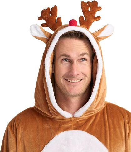 Tipsy Elves Men's Hooded Ugly Christmas Sweaters - Funny and Tacky Embellished Christmas Hoodies for Men in Kuwait