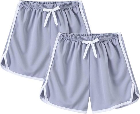 2 Pack Toddler Girls Cotton Athletic Shorts 𝐃olphin Active Gym Workout Beach Shorts Jogger Pants Kids Summer Clothes in Saudi Arabia