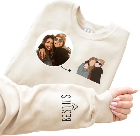 Custom Besties Sweatshirt, Personalized Sisters Matching Hoodies, BFF Gifts, Gifts For Friends BFF in Saudi Arabia