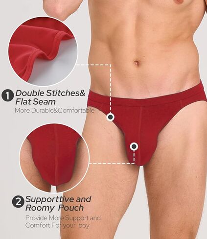 Bamboo Cool Men Men's Bikini Intearni Intear Breatable Mens Bikini Briefs Tagless Mens Sexy Stey Indwear with Contour Pouch 5 Pack in Saudi Arabia