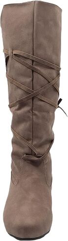 Women‘s Renaissance Boots Medieval Cosplay Halloween Vintage Stage Pirate Viking Tied Boots Shoes in Saudi Arabia