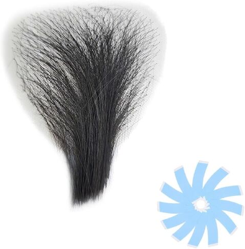 Fake Private Hair, Invisible Realistic Biniki Body Hairs For Men and Women Fake Chest Hair Fake Mustache (style4) in Saudi Arabia