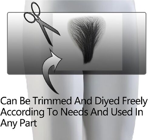 Fake Private Hair, Invisible Realistic Biniki Body Hairs For Men and Women Fake Chest Hair Fake Mustache (style4) in Saudi Arabia