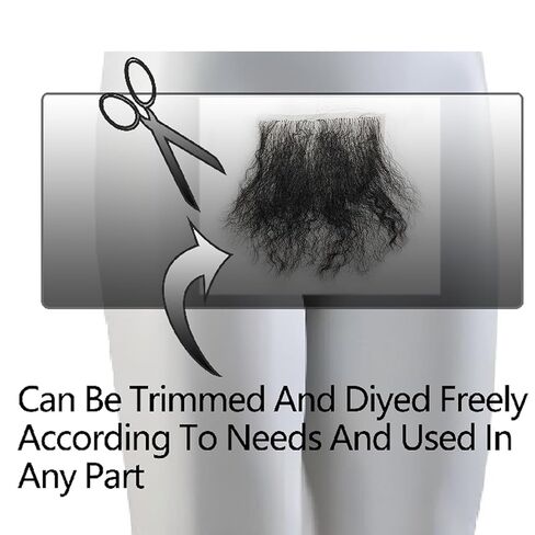 Fake Private Hair, Invisible Realistic Biniki Body Hairs For Men and Women Fake Chest Hair Fake Mustache (style4) in Kuwait