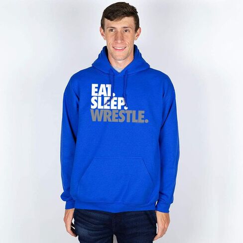 ChalkTalkSPORTS Wrestling Standard Sweatshirt | Eat Sleep Wrestle (Stack) Adults Sizes in Saudi Arabia