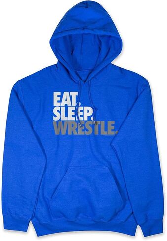 ChalkTalkSPORTS Wrestling Standard Sweatshirt | Eat Sleep Wrestle (Stack) Adults Sizes in Saudi Arabia