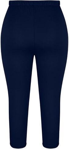 Aniywn White Capri Leggings for Women High Waisted Floral Lace Stitching Leggings Stretch Soft Cropped Capris Pants Plus Size in Kuwait