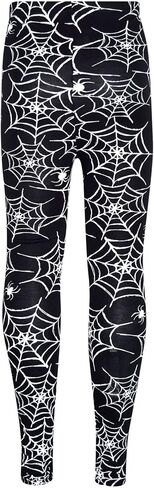 Girls Halloween Legging Spider Web Skull Print Leggings Fancy Costume 3-13 Years in Saudi Arabia