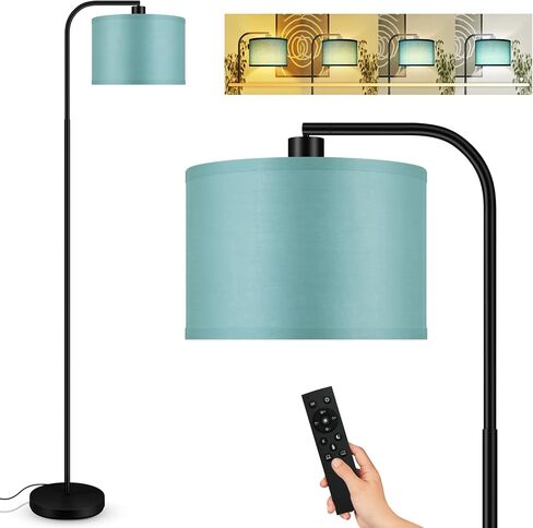 Dimmable Floor Lamp for Living Room,Arc Sofa Lamps with Remote,Stepless Dimmable & Colors Temperature,2700k-6500k,67 In,Flexible Head,Tall Modern Standing Lamp for Bedroom Study Room Office,Blue in Kuwait