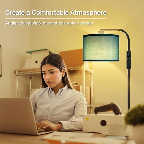 Dimmable Floor Lamp for Living Room,Arc Sofa Lamps with Remote,Stepless Dimmable & Colors Temperature,2700k-6500k,67 In,Flexible Head,Tall Modern Standing Lamp for Bedroom Study Room Office,Blue in Kuwait