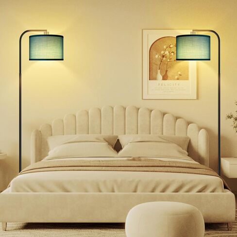 Dimmable Floor Lamp for Living Room,Arc Sofa Lamps with Remote,Stepless Dimmable & Colors Temperature,2700k-6500k,67 In,Flexible Head,Tall Modern Standing Lamp for Bedroom Study Room Office,Blue in Kuwait