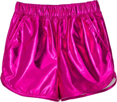 Barbie Girls Crop Top Thirt و Metallic Shorts مجموعة ليد ليدلر لأحجام الأطفال الكبيرة (2T-14-16) in Saudi Arabia