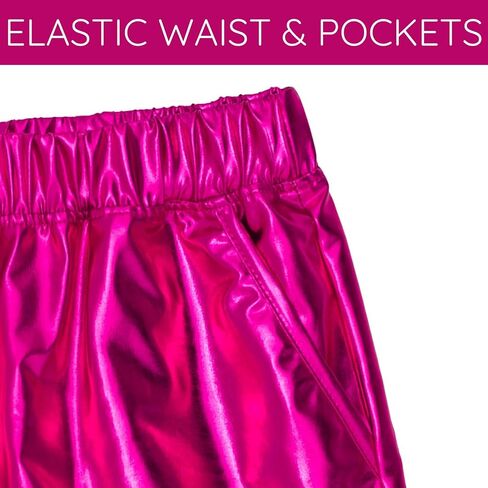 Barbie Girls Crop Top Thirt و Metallic Shorts مجموعة ليد ليدلر لأحجام الأطفال الكبيرة (2T-14-16) in Saudi Arabia