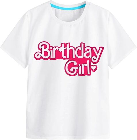 Girls' Birthday Short Set Kids t-shirt Comfortable Summer Party top tee for Girls Clothing Sets 3-8 Years in Saudi Arabia