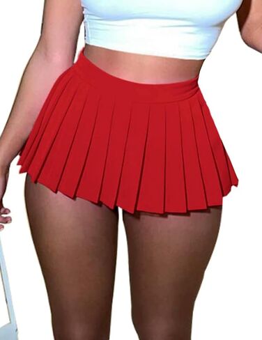 تنورة مصغرة للنساء تنانير مطوية y2k التنورة المثيرة عالية الخصر تملأ تلميذة تنورة مرنة cosplay club club in Saudi Arabia