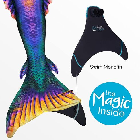 ذيل الزعنفة Atlantis Mermaid للسباحة مع نصائح معززة و monofin - أحجام البالغين والمراهقين in Kuwait