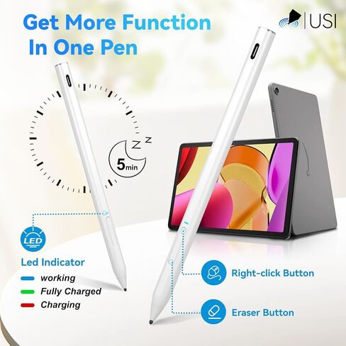 Fire Max 11 Stylus Pen,USI 2.0 Certified Stylus Pencil for Amazon Fire Max 11 Tablet,Palm Rejetion Tilt Function 4096 Pressure Sentivity USI Pen for Lenovo Chromebook Duet/Google Pixel Tablet in Saudi Arabia