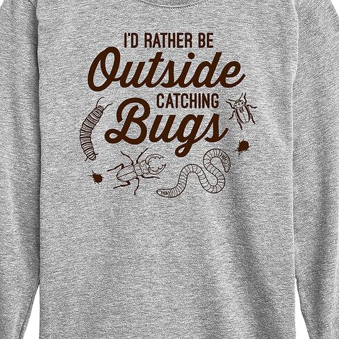 Instant Message - Rather Be Outside Catching Bugs - Toddler & Youth Long Sleeve Graphic T-Shirt in Saudi Arabia