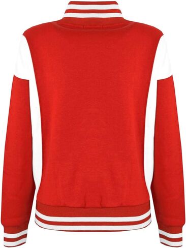Unisex B.B Plain Jacket New Red Baseball Varsity Style Coat Long Sleeves Activewear Coat Girls Boys Age 2-13 Years in Saudi Arabia