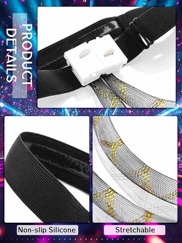 Rave Leg Wraps Elastic Light Up Straps Plus Size Neon Garter EDC Outfit Concert Coachella Accessories for Women in Kuwait