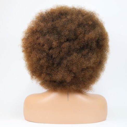Small Afro Wigs for Kids 4-10,70S Afro Wig Small Style Adjustable Brown Afro Kids Wig 115Gram Glueless Wear For Daily (Small,33#) in Saudi Arabia
