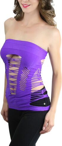 ToBeInStyle Women's Open Center Strap Cami with G-String in Saudi Arabia