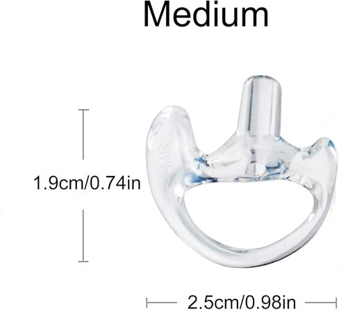 Replacement Earmold Earbud for Two Way Radio Air Acoustic Coil Tube Earpiece Headset，for Motorola Kenwood Baofeng Walkie Talkie Earpieces (Clear, 2 Pairs) in Kuwait