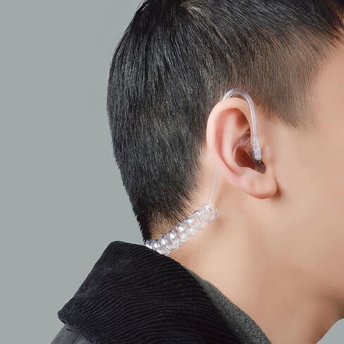 Replacement Earmold Earbud for Two Way Radio Air Acoustic Coil Tube Earpiece Headset，for Motorola Kenwood Baofeng Walkie Talkie Earpieces (Clear, 2 Pairs) in Kuwait