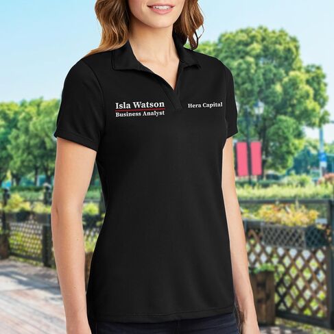 Custom Embroidered Polo Shirts for Women Personalized Embroidery Add Your Text Name in Kuwait
